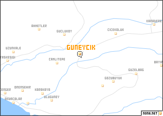 map of Güneycik