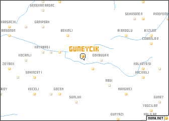 map of Güneycik