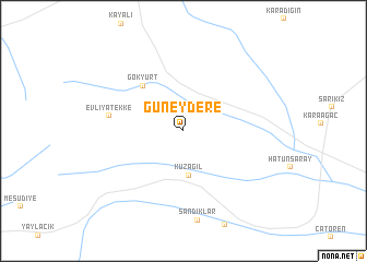 map of Güneydere