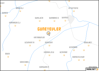 map of Güneyevler