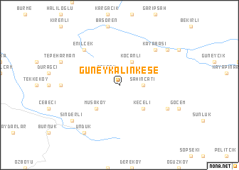 map of Güneykalınkese
