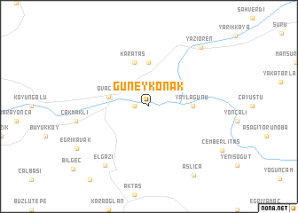 map of Güneykonak