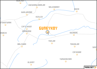 map of Güneyköy