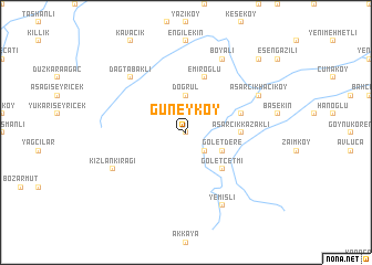 map of Güneyköy