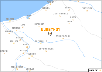 map of Güneyköy