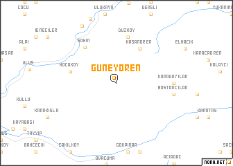 map of Güneyören