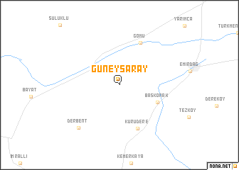 map of Güneysaray