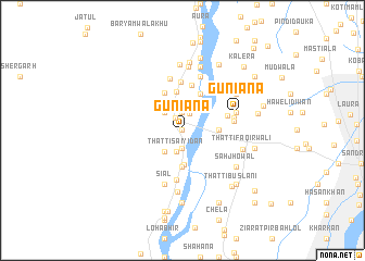 map of Guniāna