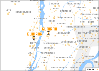 map of Guniāna