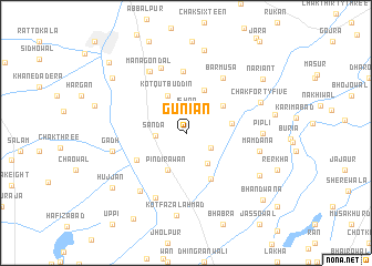 map of Guniān