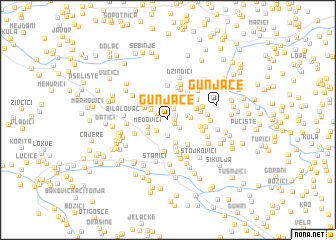 map of Gunjače