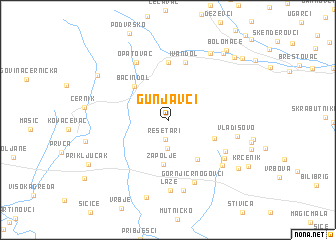 map of Gunjavci