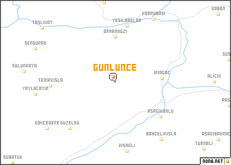 map of Günlünce