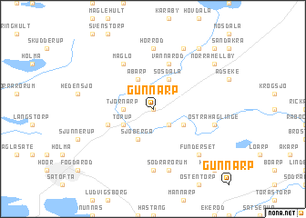 map of Gunnarp