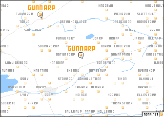 map of Gunnarp