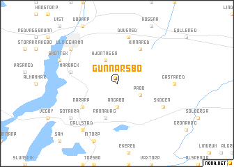 map of Gunnarsbo