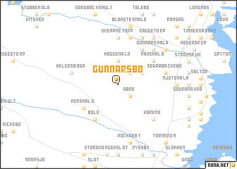 map of Gunnarsbo