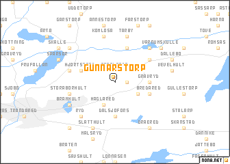 map of Gunnarstorp