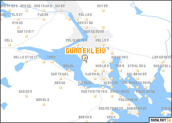 map of Gunnekleiv