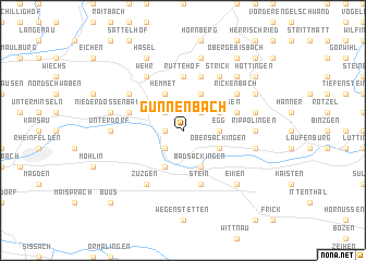 map of Günnenbach