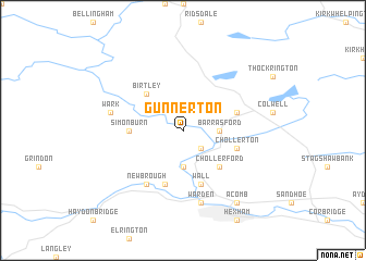 map of Gunnerton