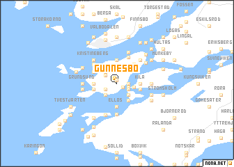 map of Gunnesbo