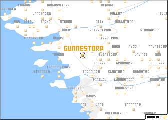 map of Gunnestorp