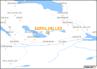 map of Gunnilvallen