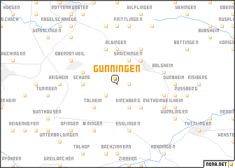 map of Gunningen