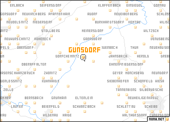 map of Günsdorf