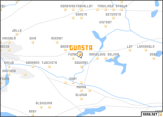 map of Gunsta