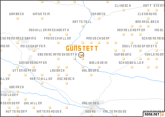 map of Gunstett