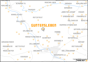 map of Güntersleben