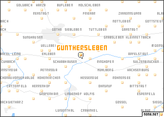 map of Günthersleben