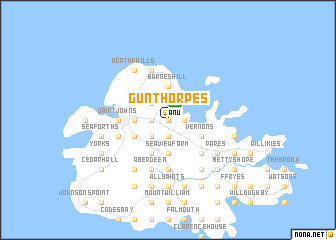 map of Gunthorpes