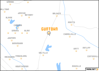 map of Guntown