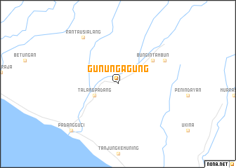 map of Gunungagung