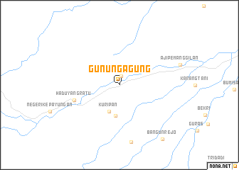 map of Gunungagung