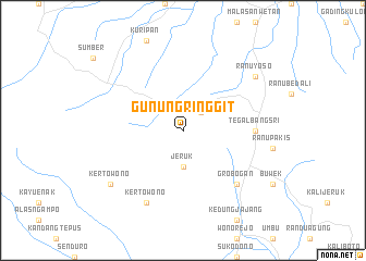 map of Gunungringgit