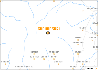 map of Gunungsari