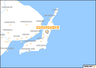 map of Gunungwoka