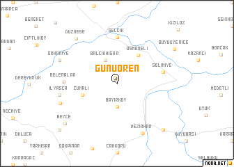 map of Günüören