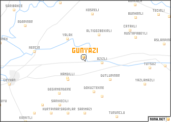 map of Günyazı