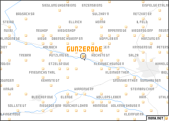 map of Günzerode