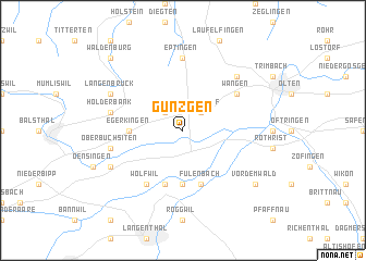 map of Gunzgen