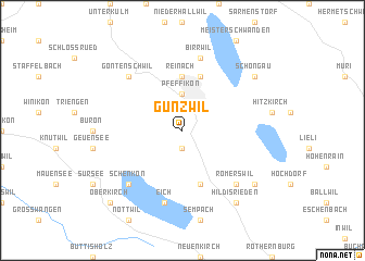 map of Gunzwil