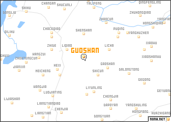 map of Guoshan