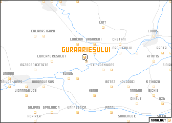 map of Gura Arieşului