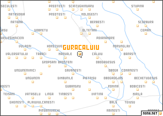 map of Gura Căluiu