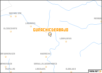 map of Gurachic de Abajo